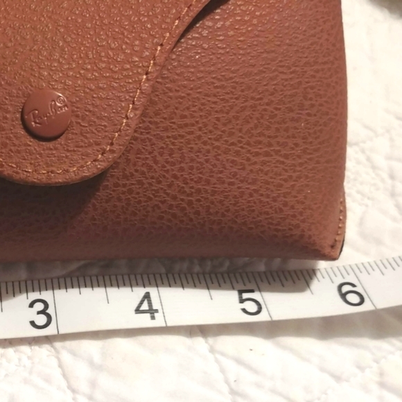 Ray Ban Case, snap closure brown leather sunglasses Holder, NWOT - Picture 7 of 8